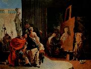 Alexander der GroBe und Campaspe im Atelier des Apelles